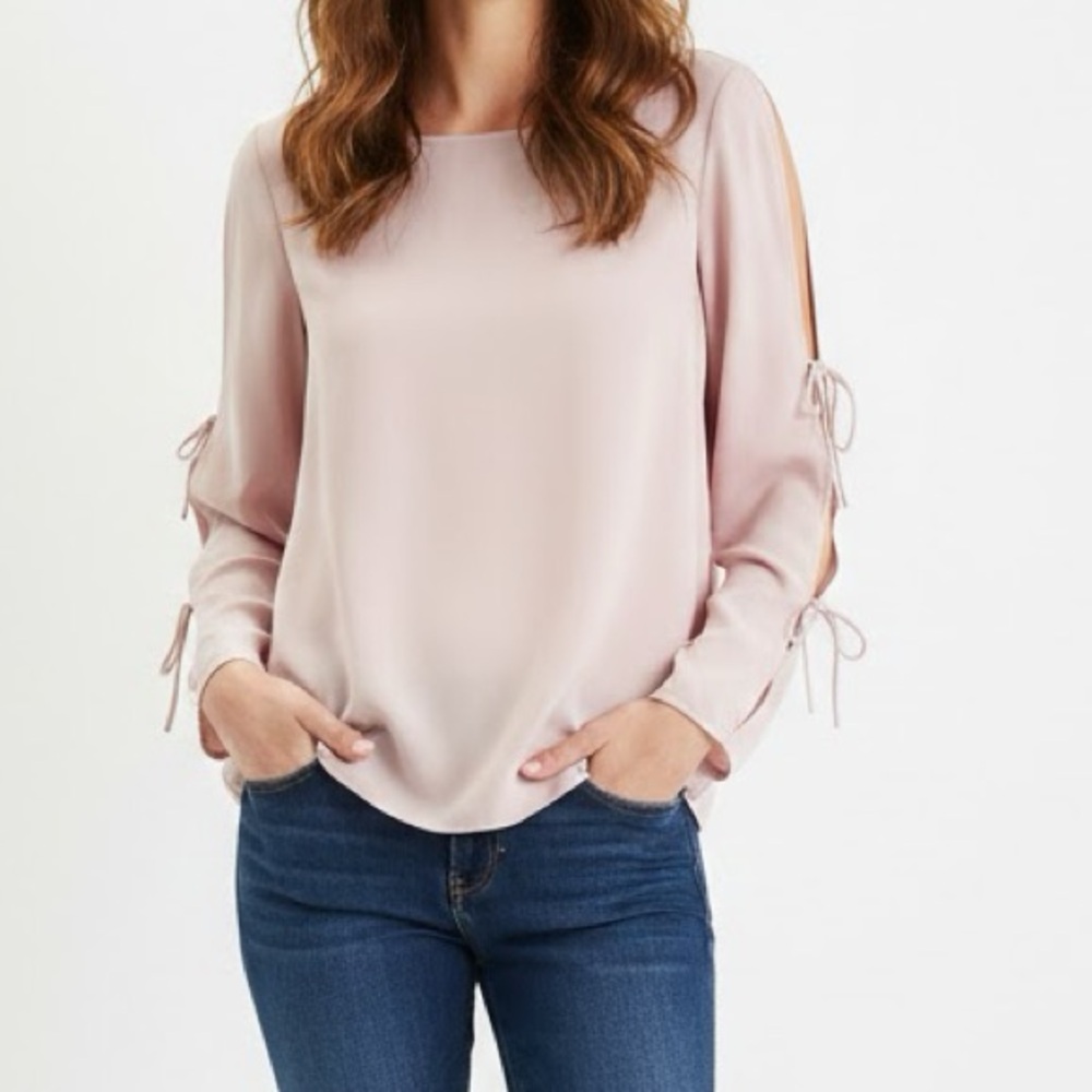 Wilfred Pink Open Tie Sleeve Blouse Medium